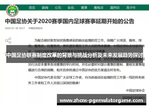 中国足协联赛制度改革的背景与挑战分析及未来发展趋势探讨