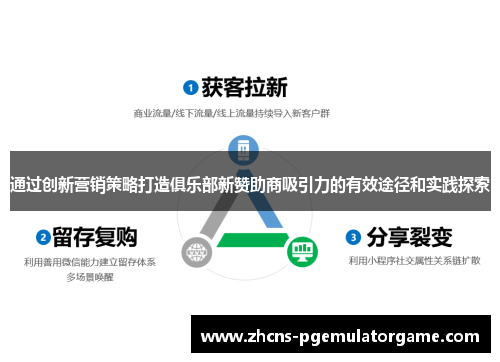 通过创新营销策略打造俱乐部新赞助商吸引力的有效途径和实践探索